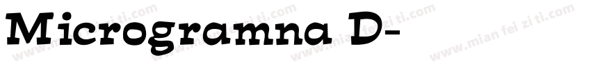 Microgramna D字体转换